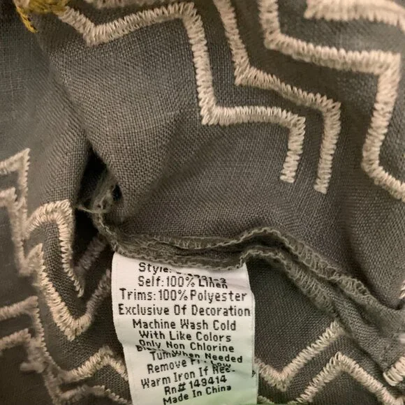 Johnny Was Embroidered Olive Green Tunic Top - Size S - Picture 3 of 8